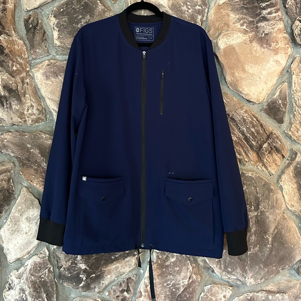 Navy Figs Technical Collection Scrub Jacket- size men’s M